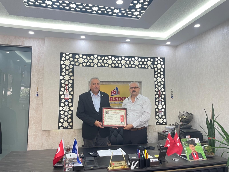 TEŞEKKÜR BELGESİ TAKDİM ETTİK