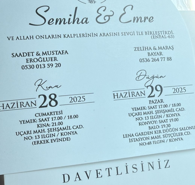 DÜĞÜN DAVETİ
