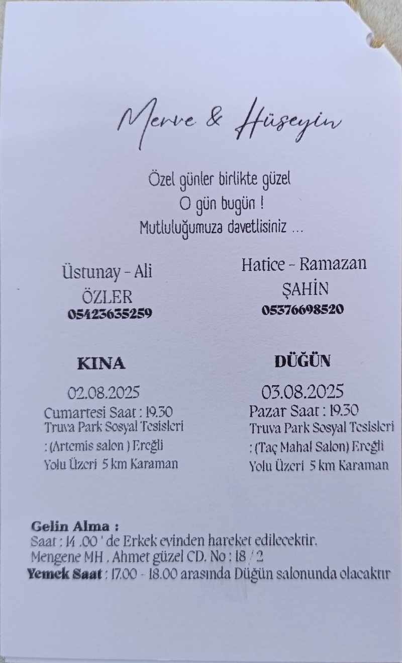 DÜĞÜN DAVETİ