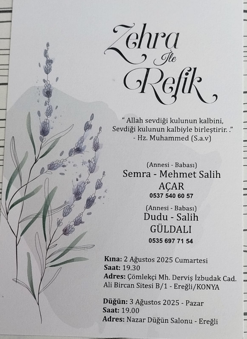 DÜĞÜN DAVETİ