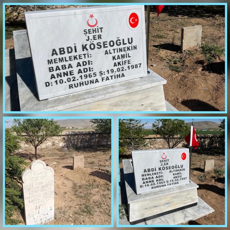 ŞEHİDİMİZİN MEZARI YENİLENDİ 